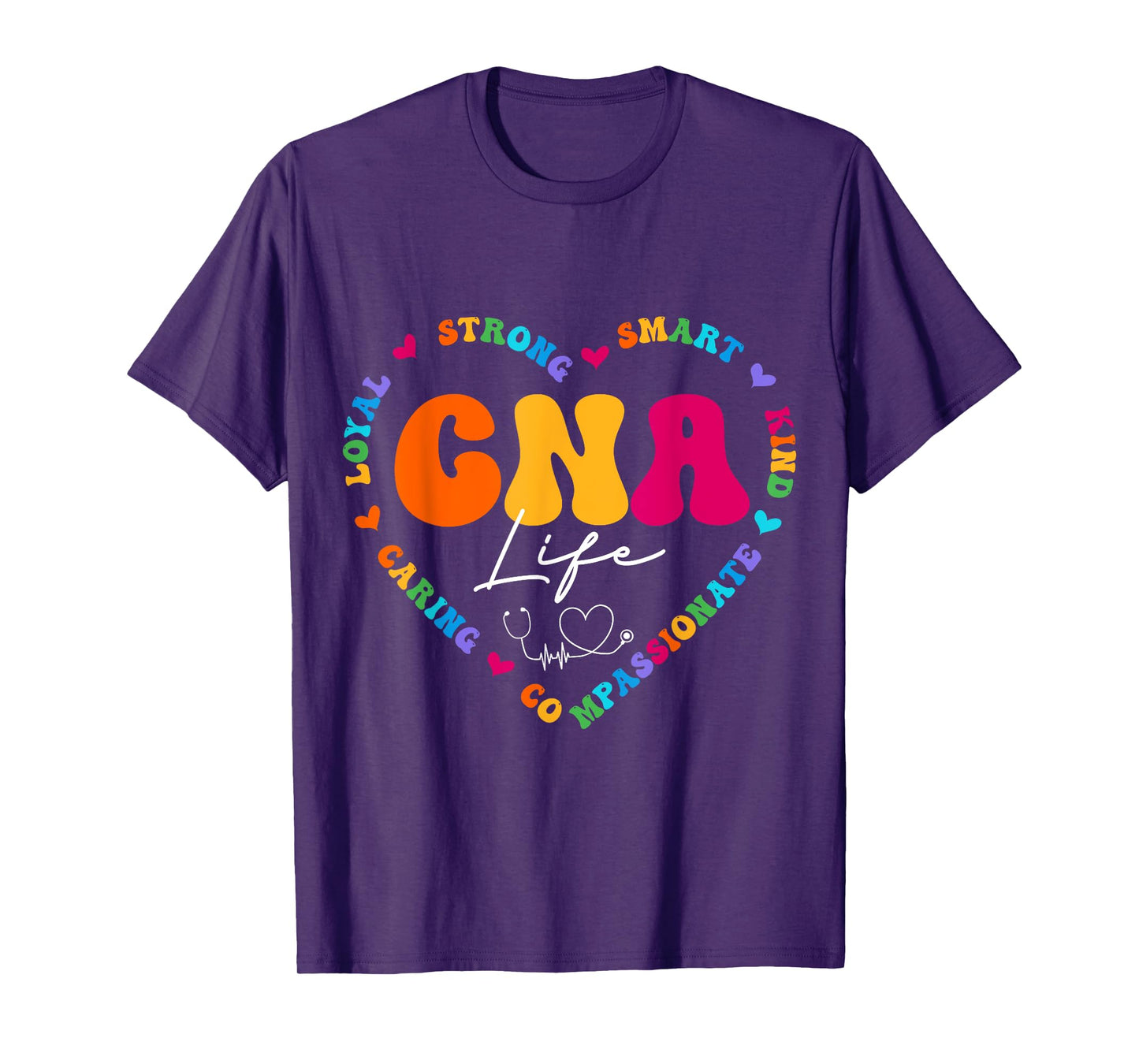 CNA Life Appreciation Gifts Ideas Cute Nurse Appreciation Women's Black Multicolor T-Shirt