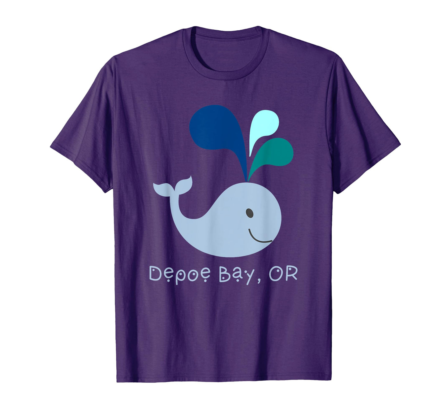 Depoe Bay Oregon Cute Whale Lover Cartoon T-Shirt