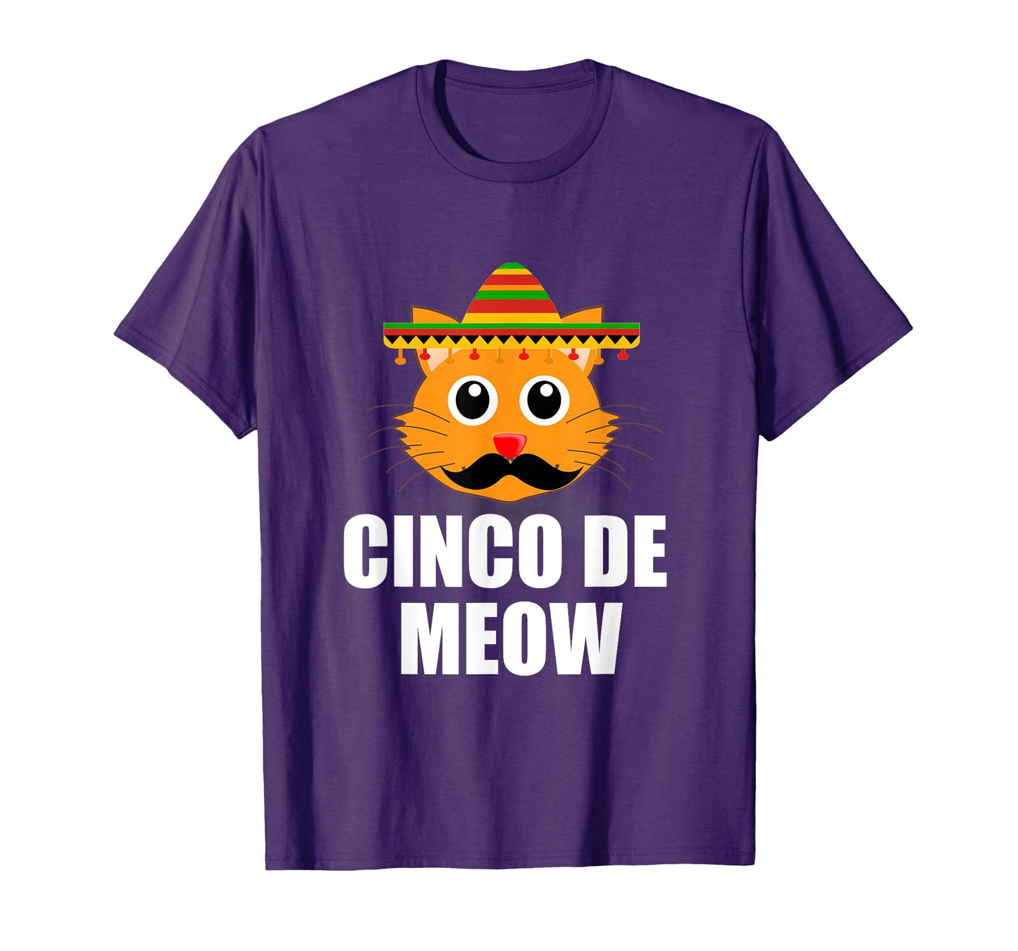 Vintage Cinco De Mayo Cat Lover Meow Pun T-Shirt