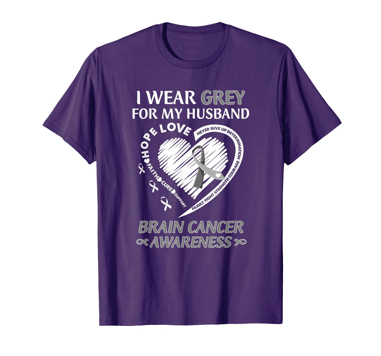 In May I Wear Grey For My Husband Brain Cancer Awareness T-Shirt