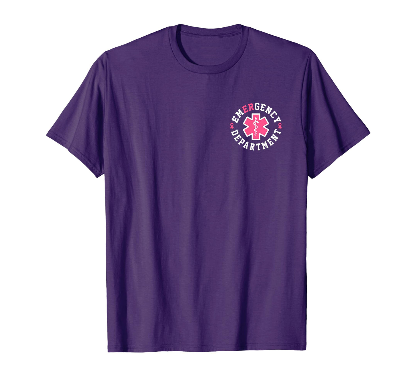 Emergency Department Emergency Room Nurse Breast Cancer T-Shirt