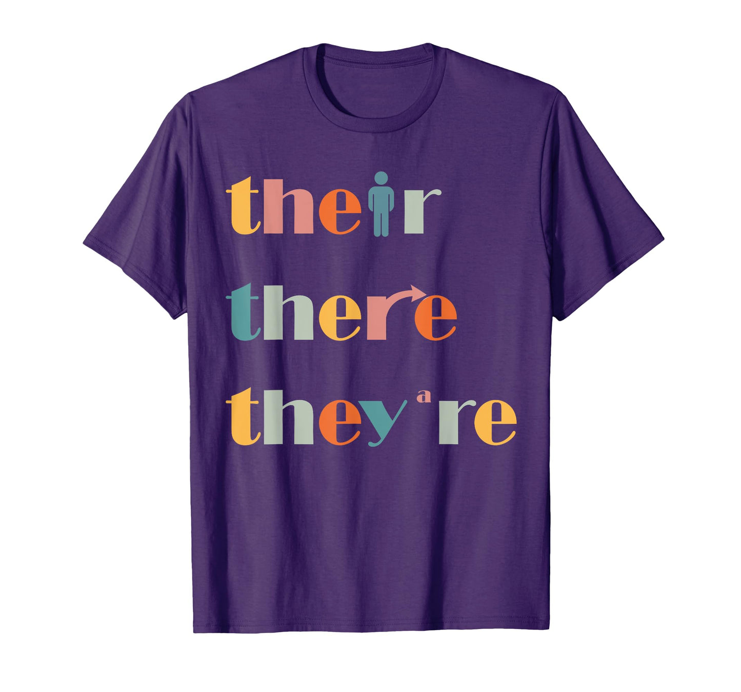 Their There They're English Teacher Grammar Explanation Men Women T-Shirt