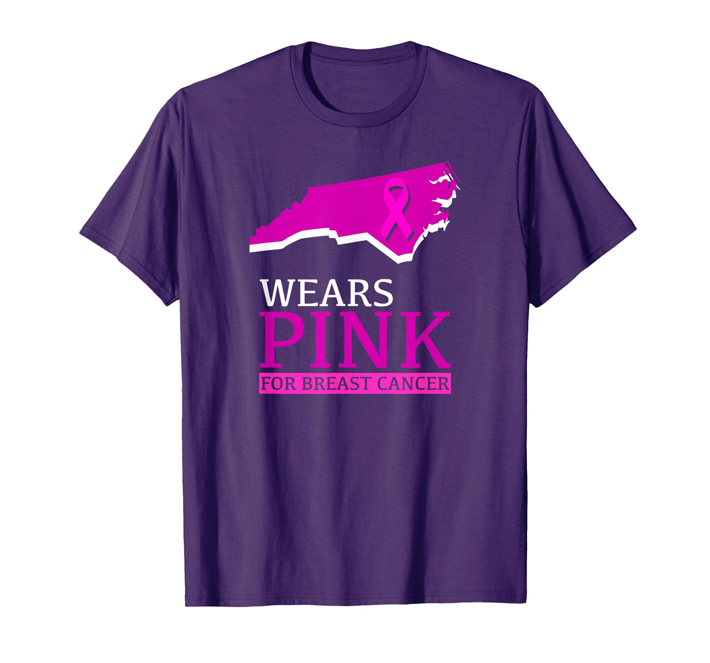 North Carolina Wears Pink For Breast Cancer Awareness Shirt T-Shirt