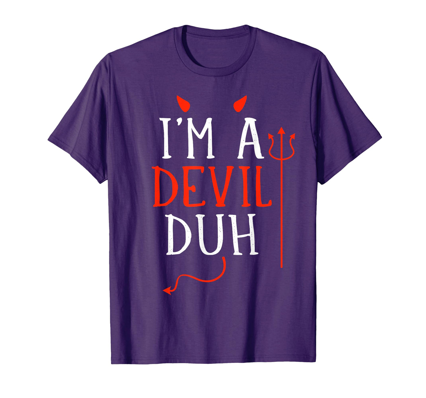 Funny lazy easy Im a devil costume for DIY halloween party T-Shirt