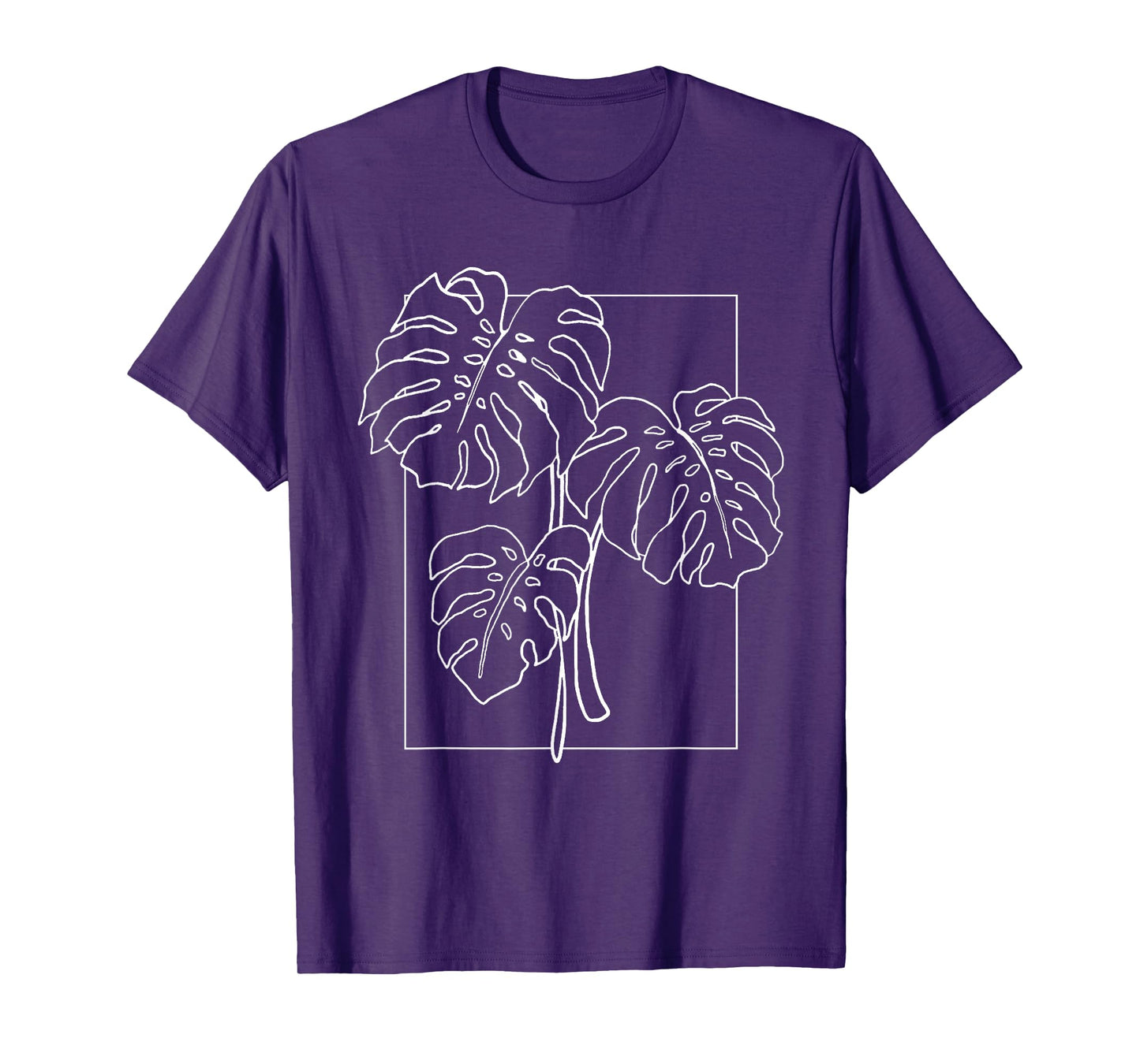 Contour Line Monstera Trendy Plant T-Shirt