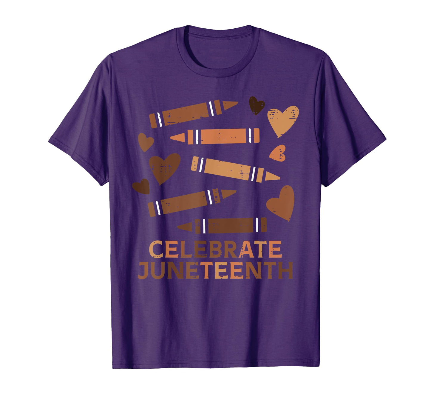 Celebrate Juneteenth Crayons June 19th 1865 Women Girls T-Shirt