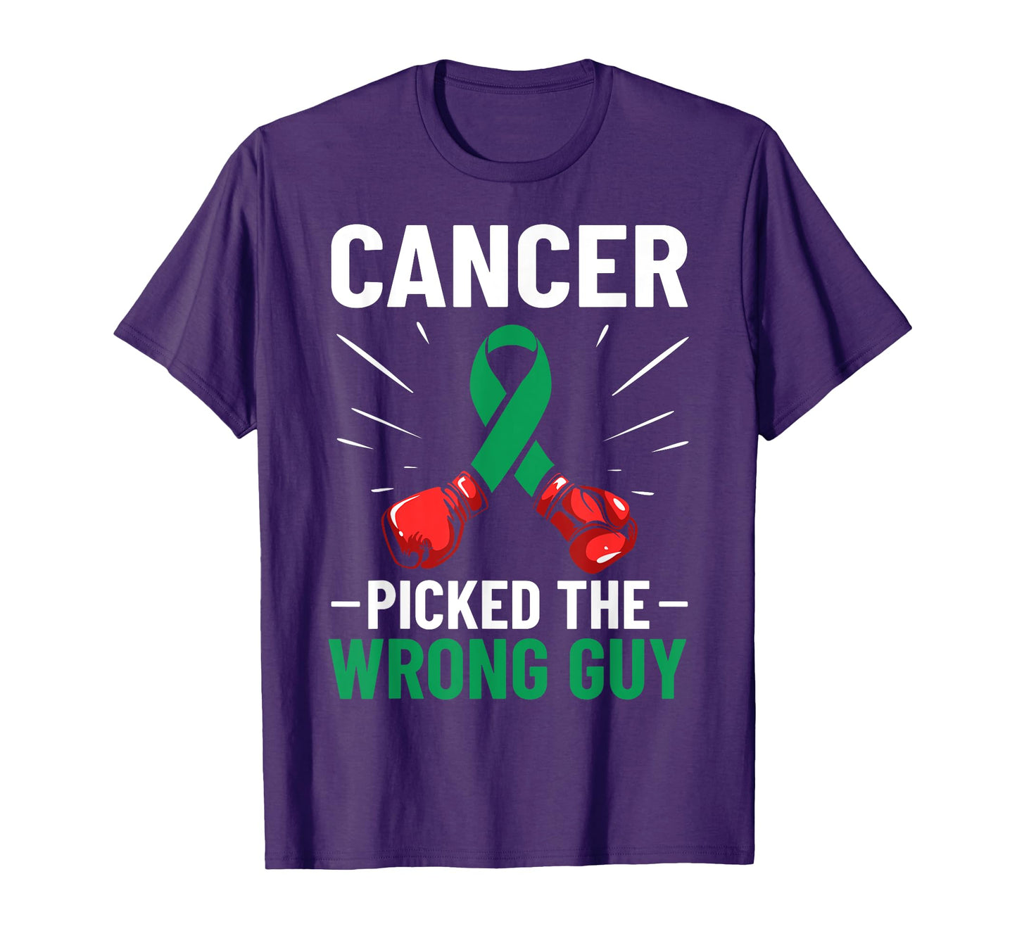 Liver Cancer Awareness Ribbon Cancer Picked The Wrong Guy T-Shirt