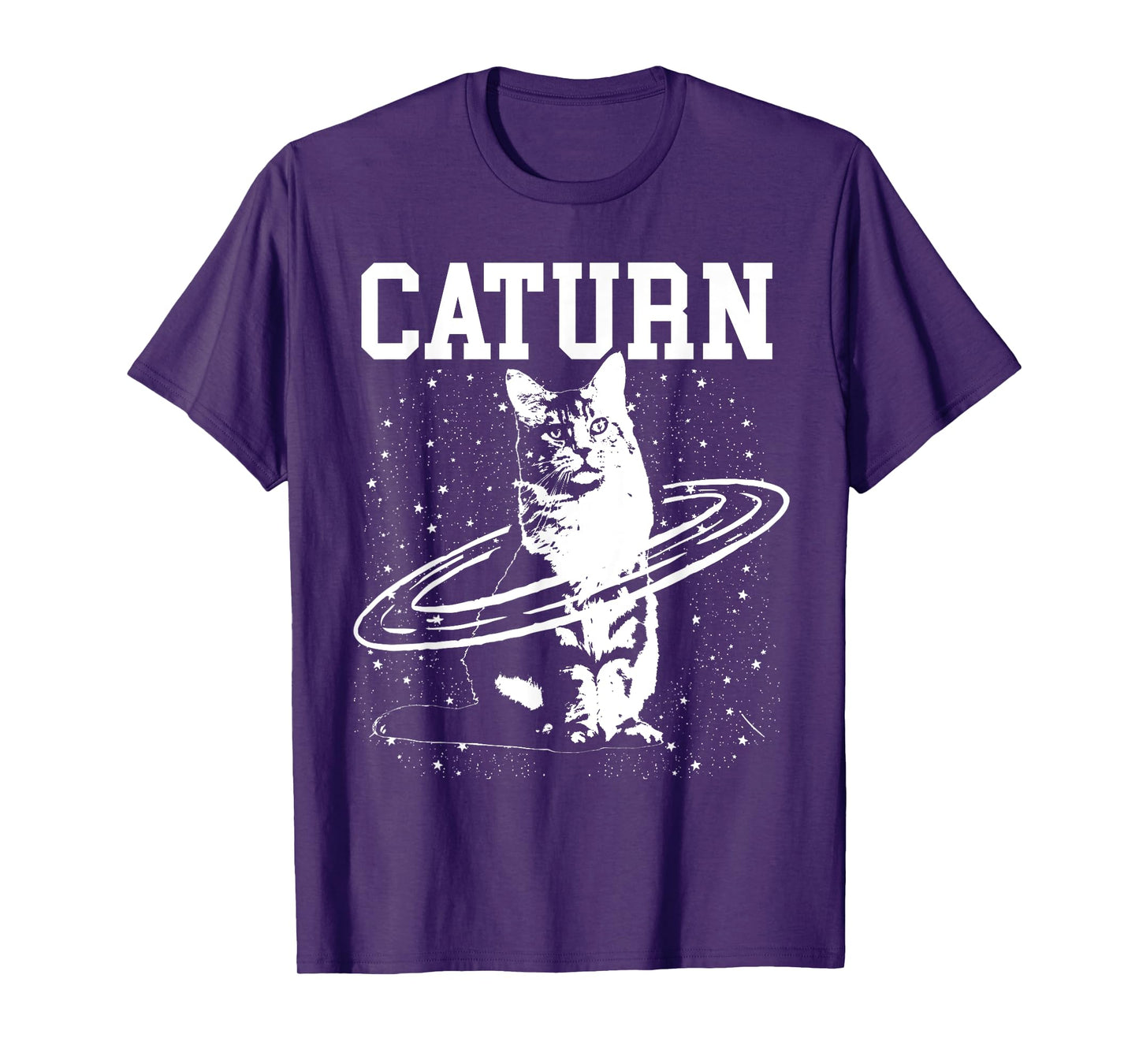 Caturn Saturn Space Cat T-Shirt