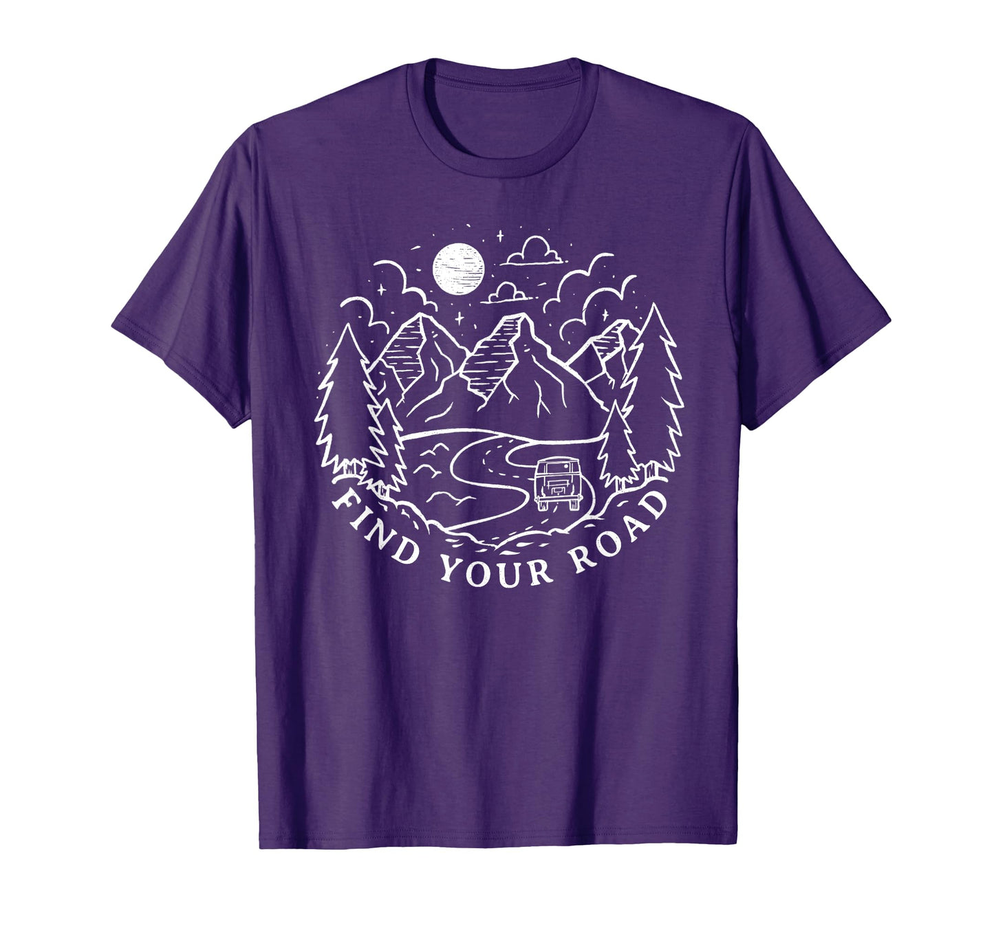 Vintage Retro Find Your Road Boho Peace Hippie Camping Gift T-Shirt