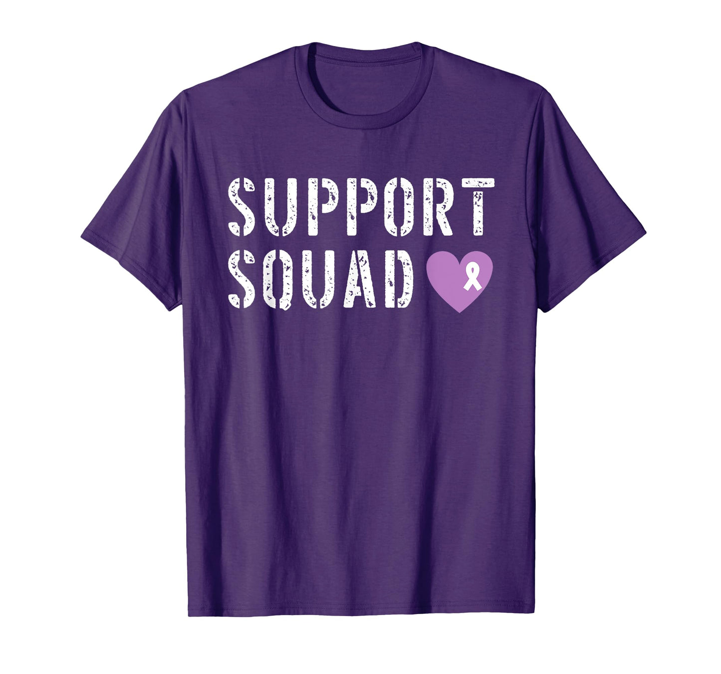Support Squad Pancreatic Cancer Awareness Purple Ribbon T-Shirt