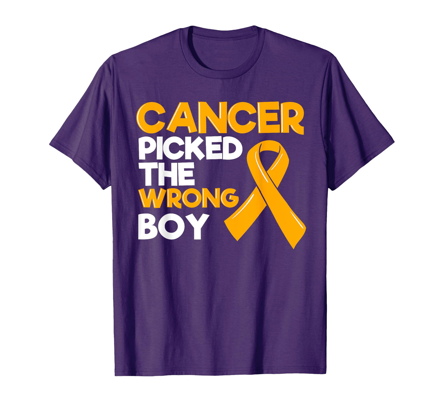 Childhood Cancer Boy Ribbon Tumor Pediatrician Child Gift T-Shirt