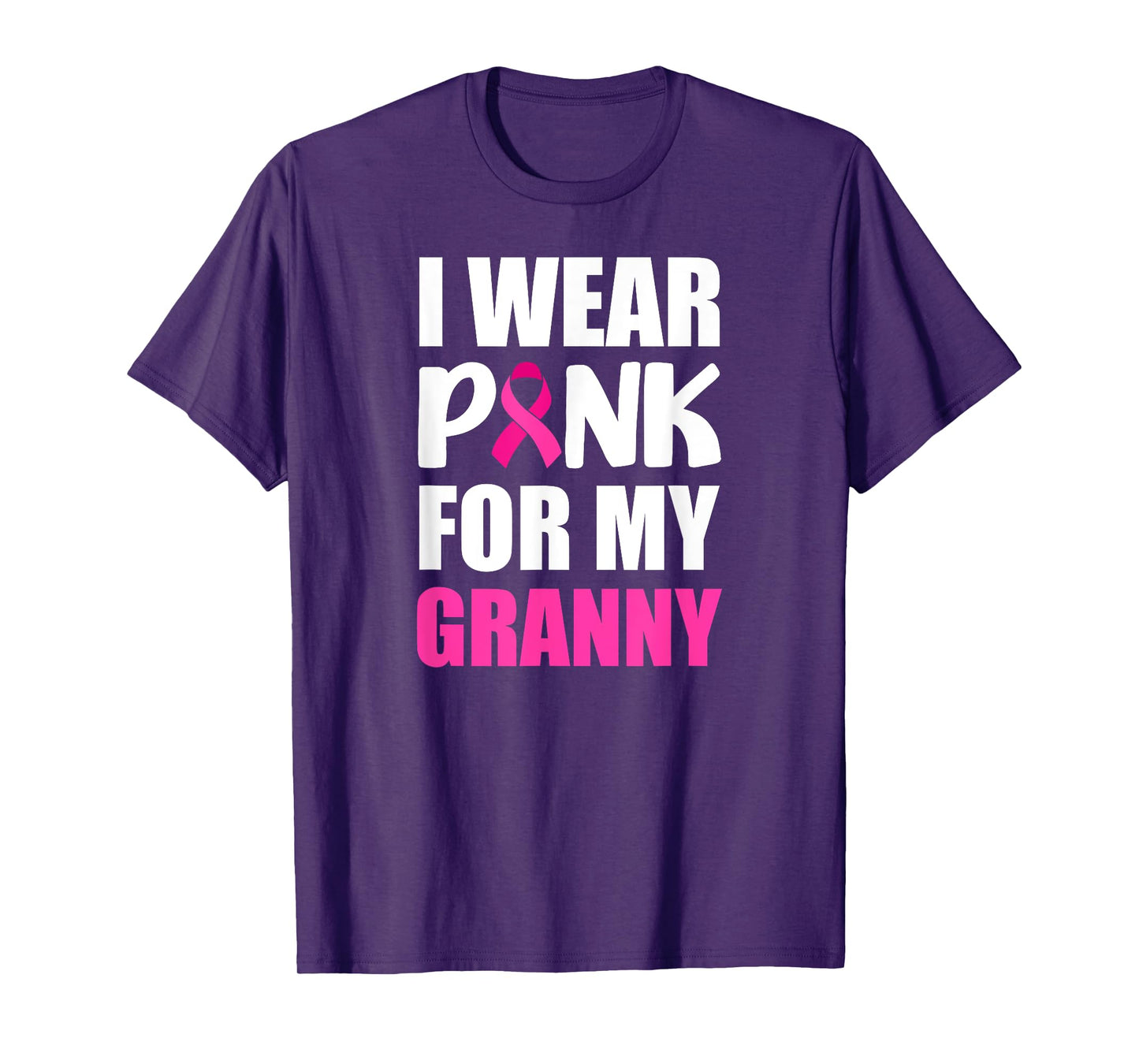 I Wear Pink For Granny Pink Ribbon Breast Cancer Awareness T-Shirt