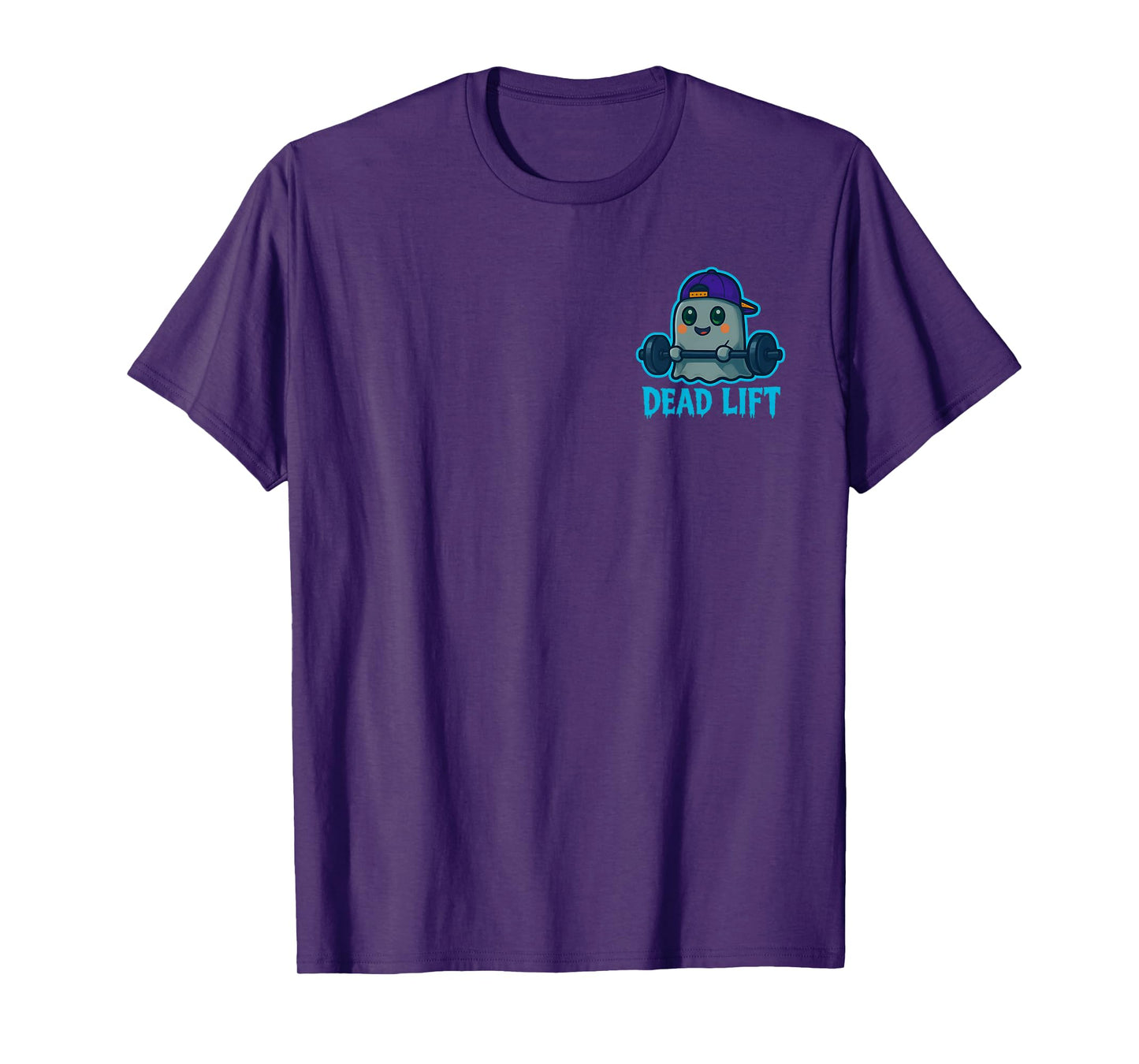 Dead Lift Funny Ghost Gym Halloween Weightlifting Pocket T-Shirt