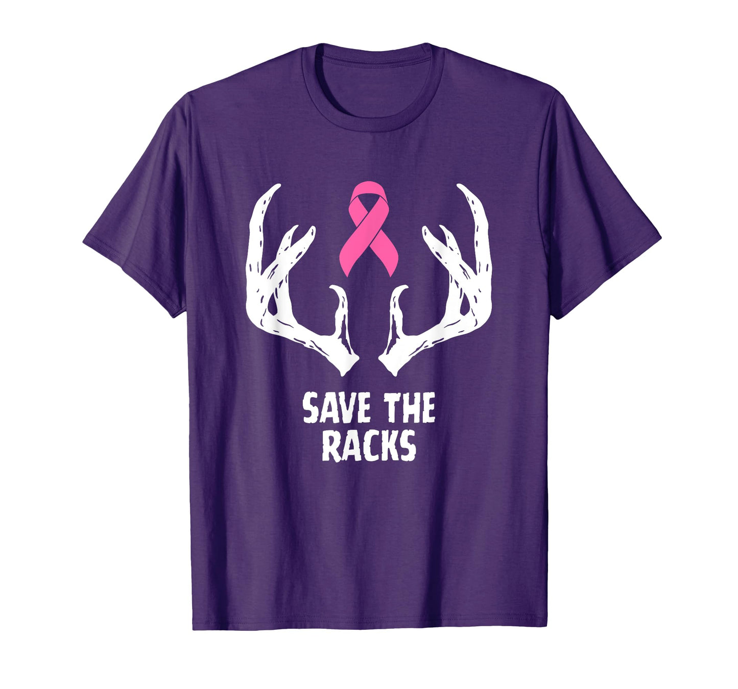 Save the Racks Funny Breast Cancer Awareness Hunting Deer T-Shirt