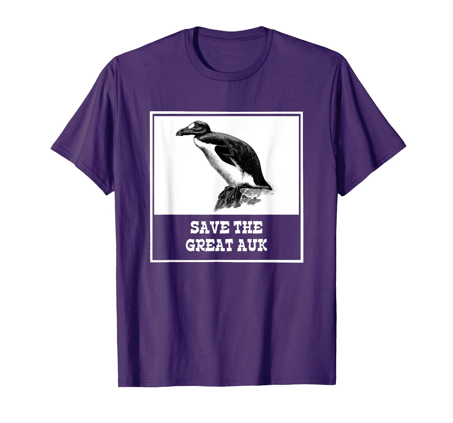 Save The-Great Auk Funny Extinct Animal Weird Bird T-Shirt