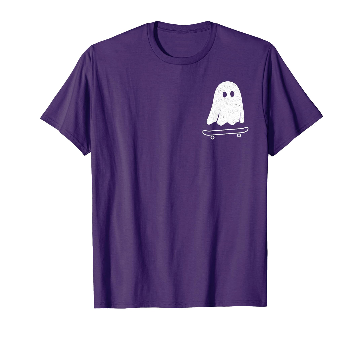 Ghost On Skateboard Funny Retro Halloween Costume Boys Kids T-Shirt