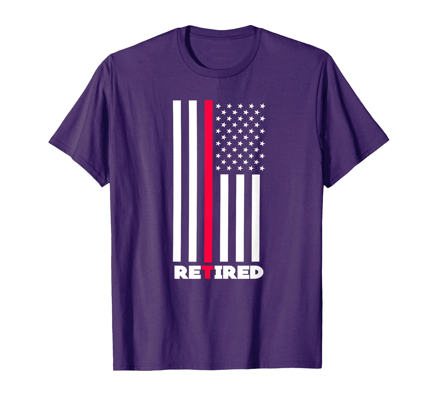 Thin Red Line Retired Firefighter Retirement Gifts Women Men T-Shirt
