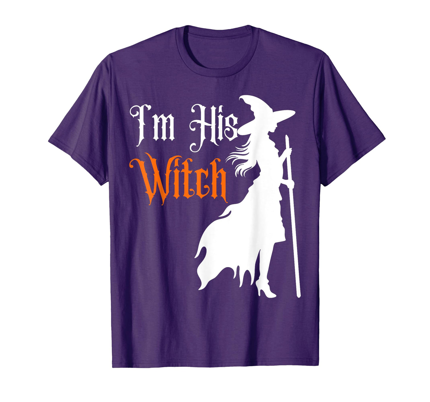 Matching Halloween I'm His Witch /I'm her Boo Couple Costume T-Shirt