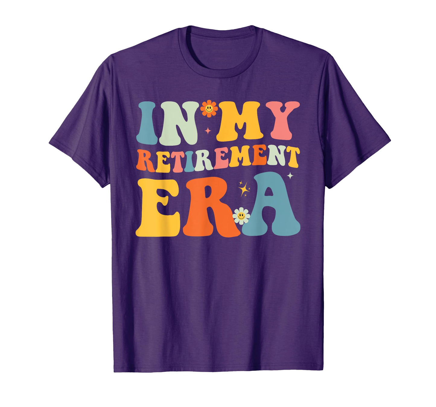 Retirement Gifts Tee Shirts For Senior Citizen Retro Groovy In My Retirement Era Funny Teacher Retired 2025 Unisex Adult T-Shirt Black S
