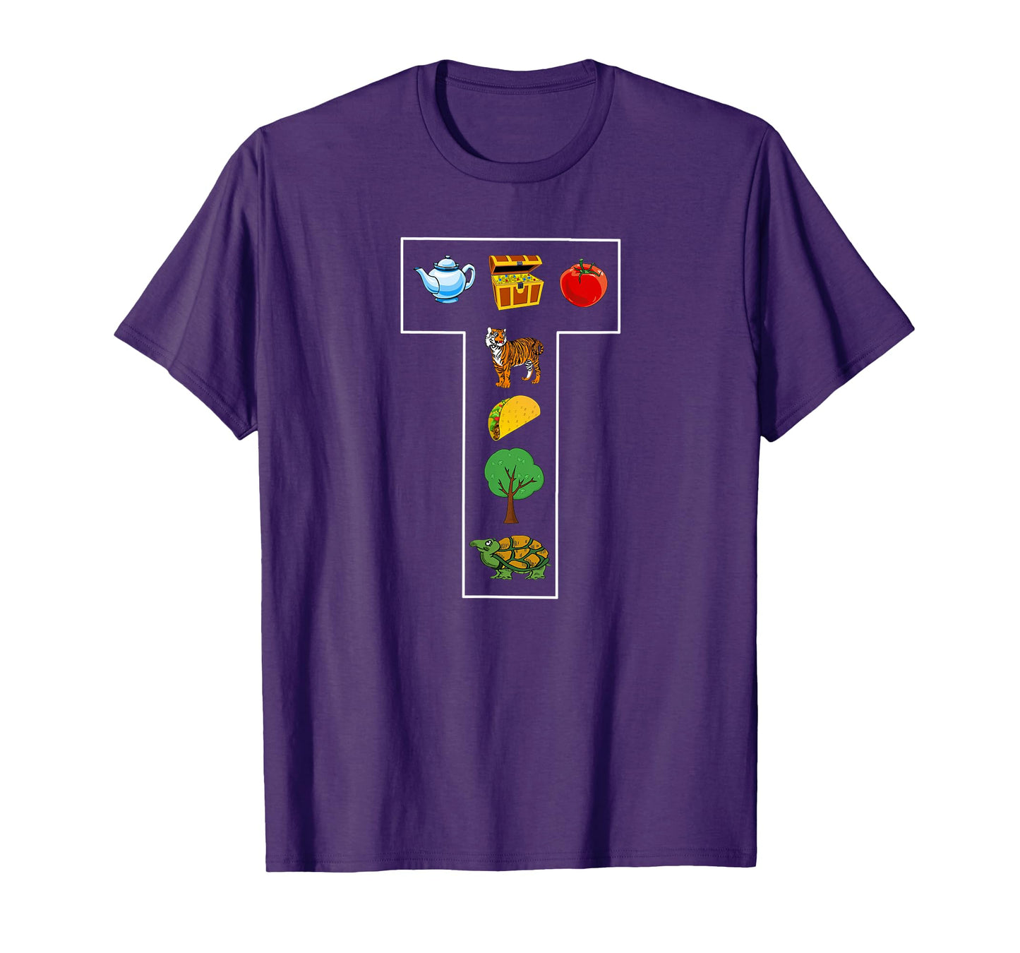 Alphabet Letter T Phonics Objects That Start With T Shirt