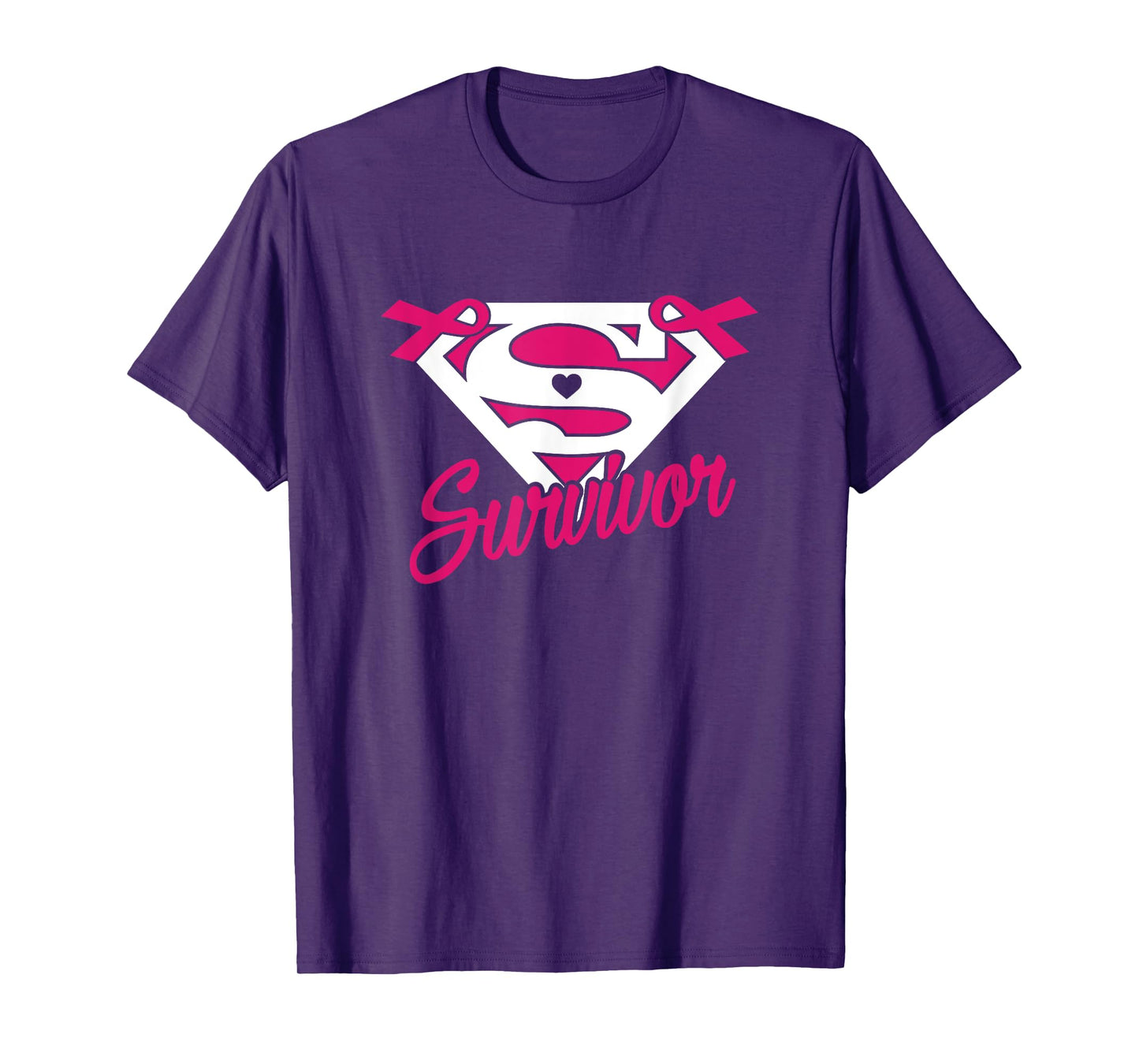 Survivors Superhero Pink Ribbon Breast Cancer Awareness T-Shirt