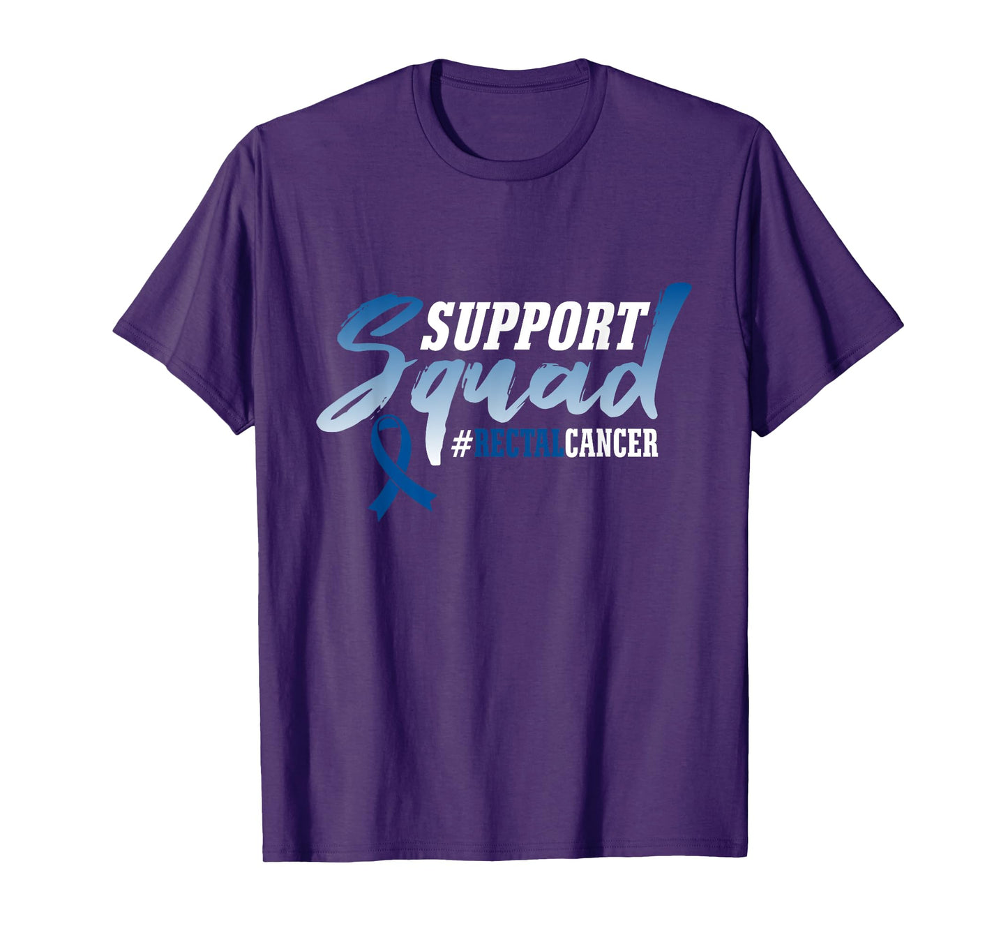 Support Squad RECTAL CANCER Survivors Ribbon T-Shirt