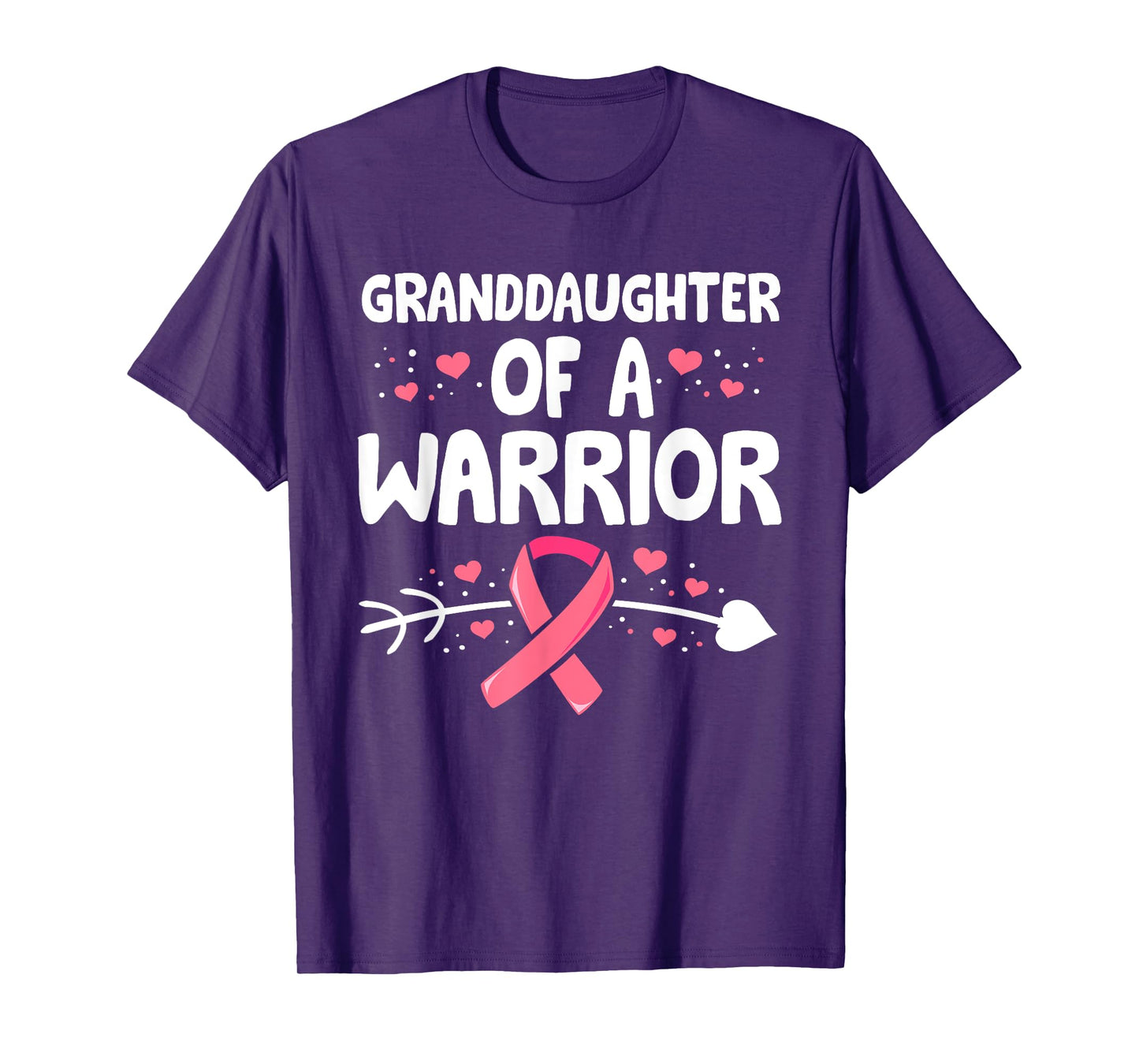 Breast Cancer GrandDaughter Of A Warrior Pink Ribbon Grandma T-Shirt
