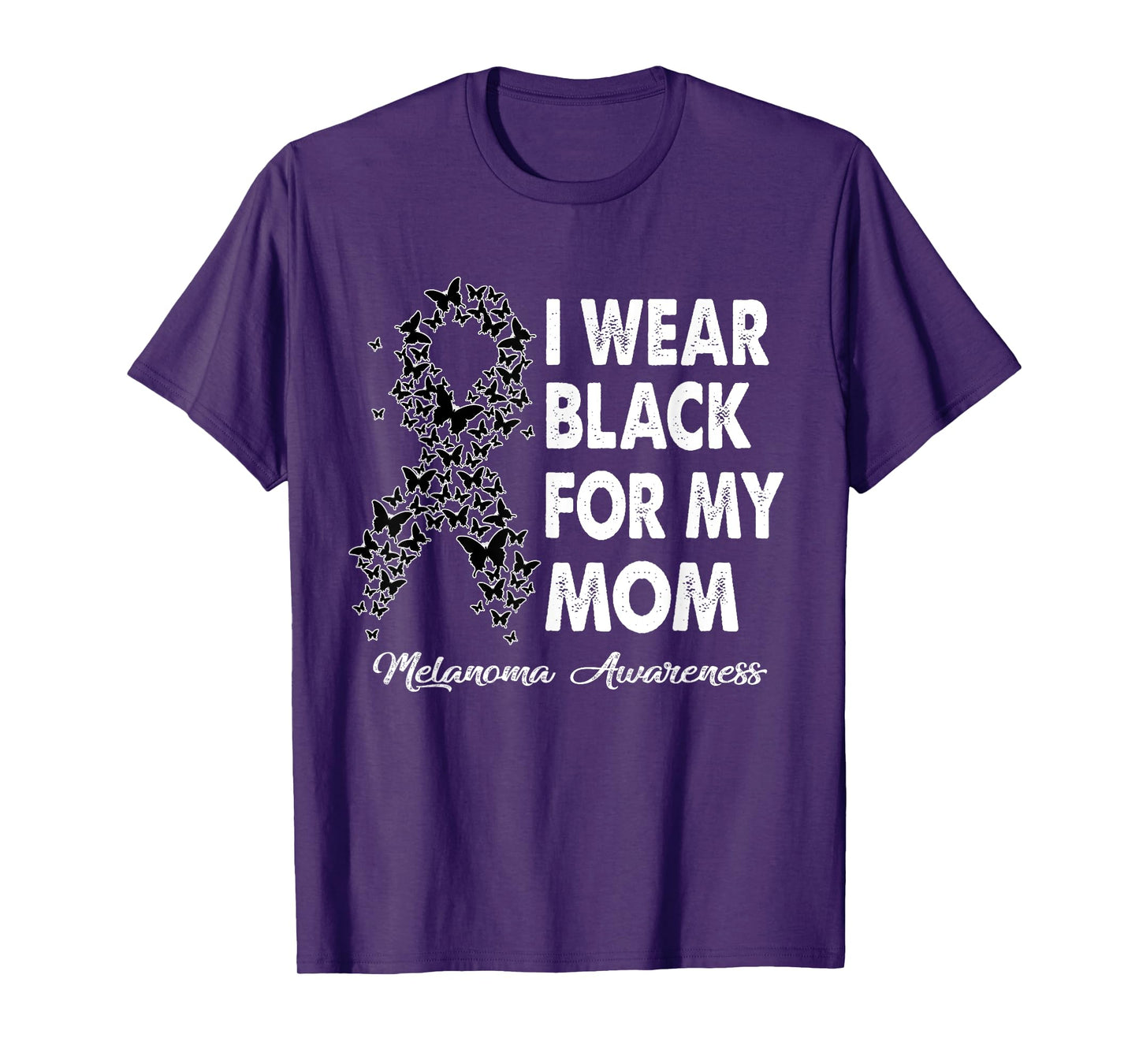 I Wear Black For My Mom Melanoma Awareness Costume Ribbon T-Shirt