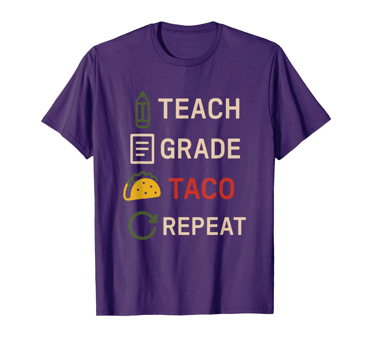 Funny Teacher Taco Tuesday Foodie Classroom Humor T-Shirt