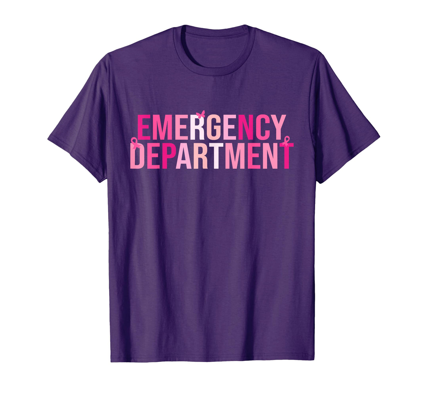 Emergency Department Emergency Room Nurse Breast Cancer T-Shirt