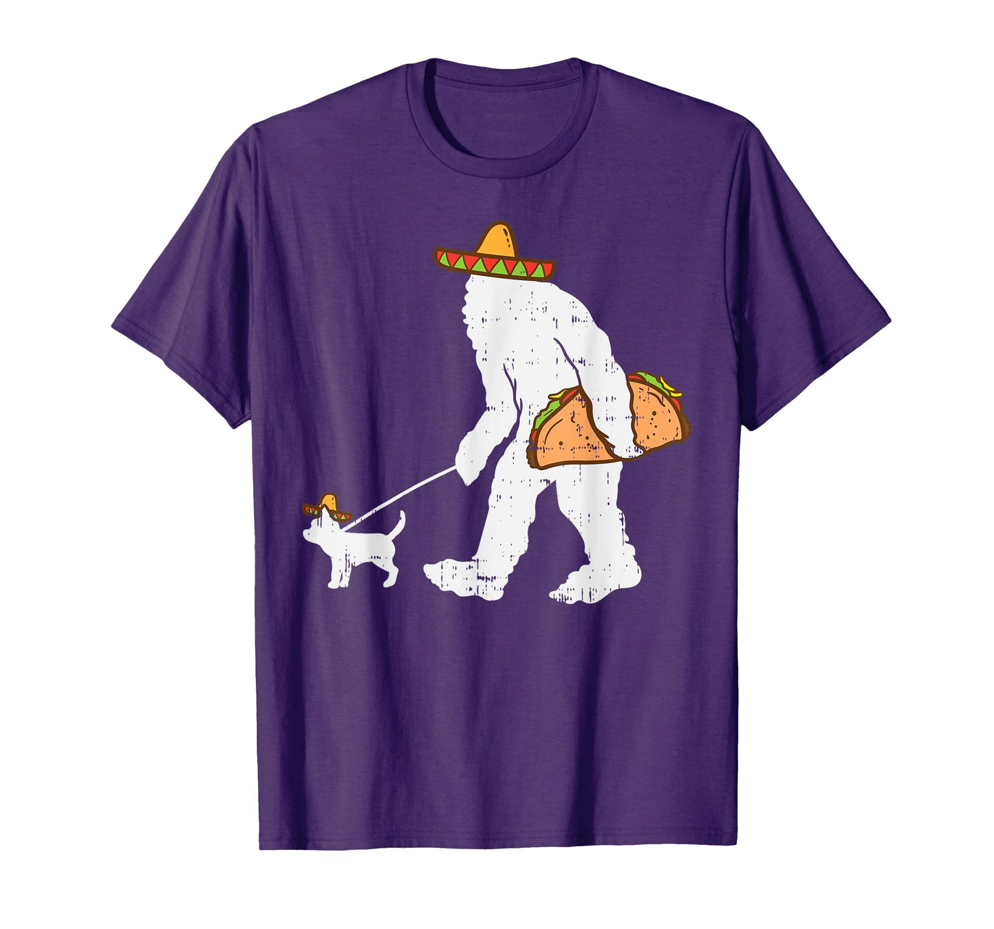 Bigfoot Sasquatch Taco Chihuahua Funny Cinco De Mayo Mexican T-Shirt