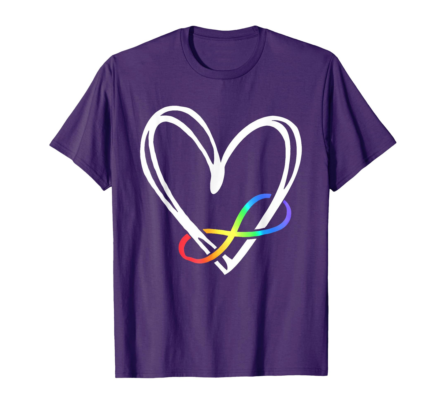 Infinity Heart Autism Awareness Love Needs No Words Tie Dye T-Shirt