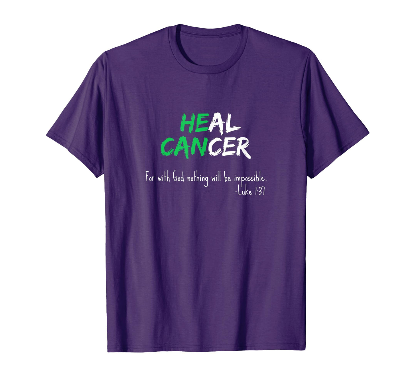 Liver Cancer Awareness Green / Bible Verse Heal Christian T-Shirt