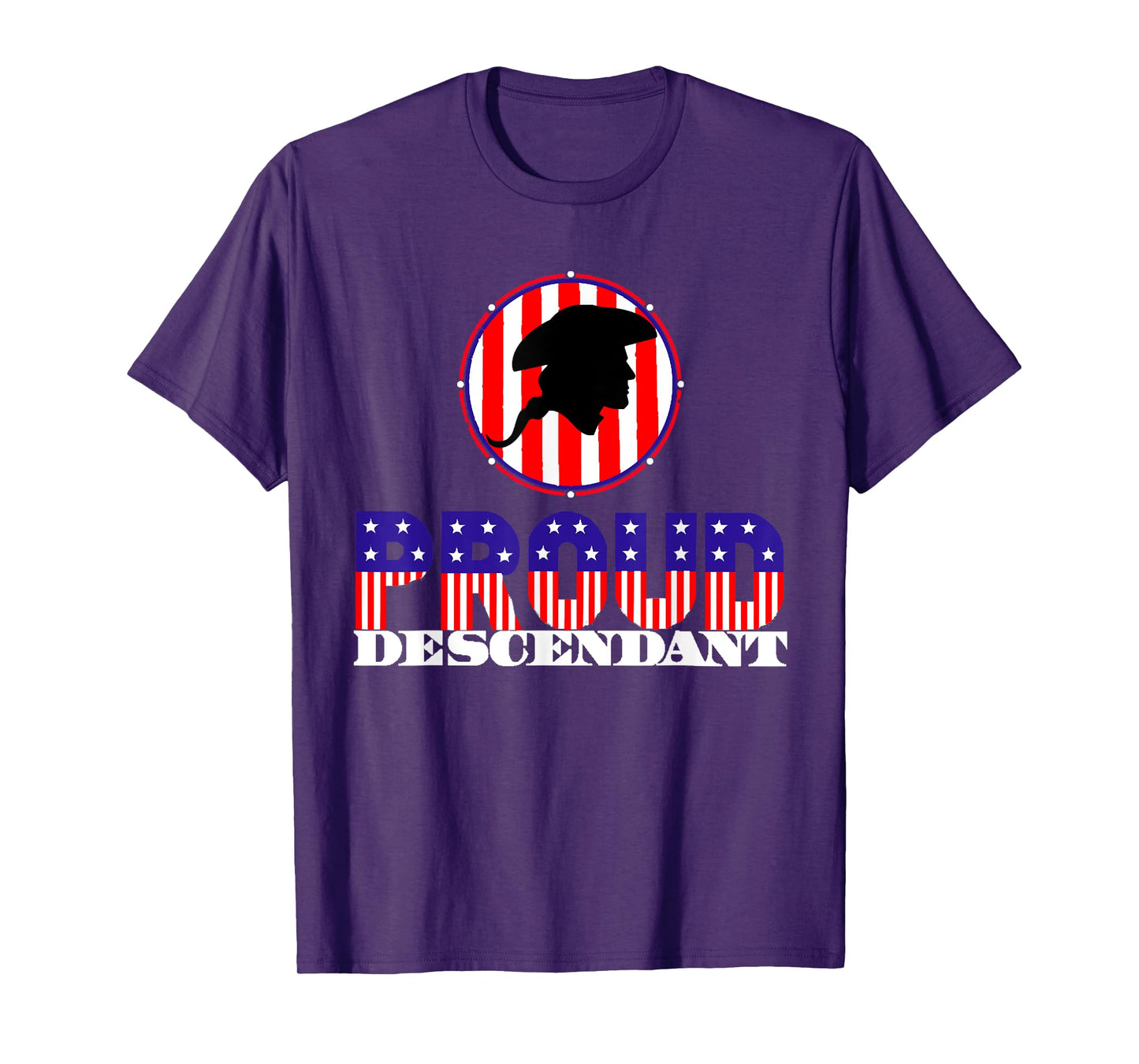 Proud Descendant of American Revolution Veteran Flag T-Shirt T-Shirt