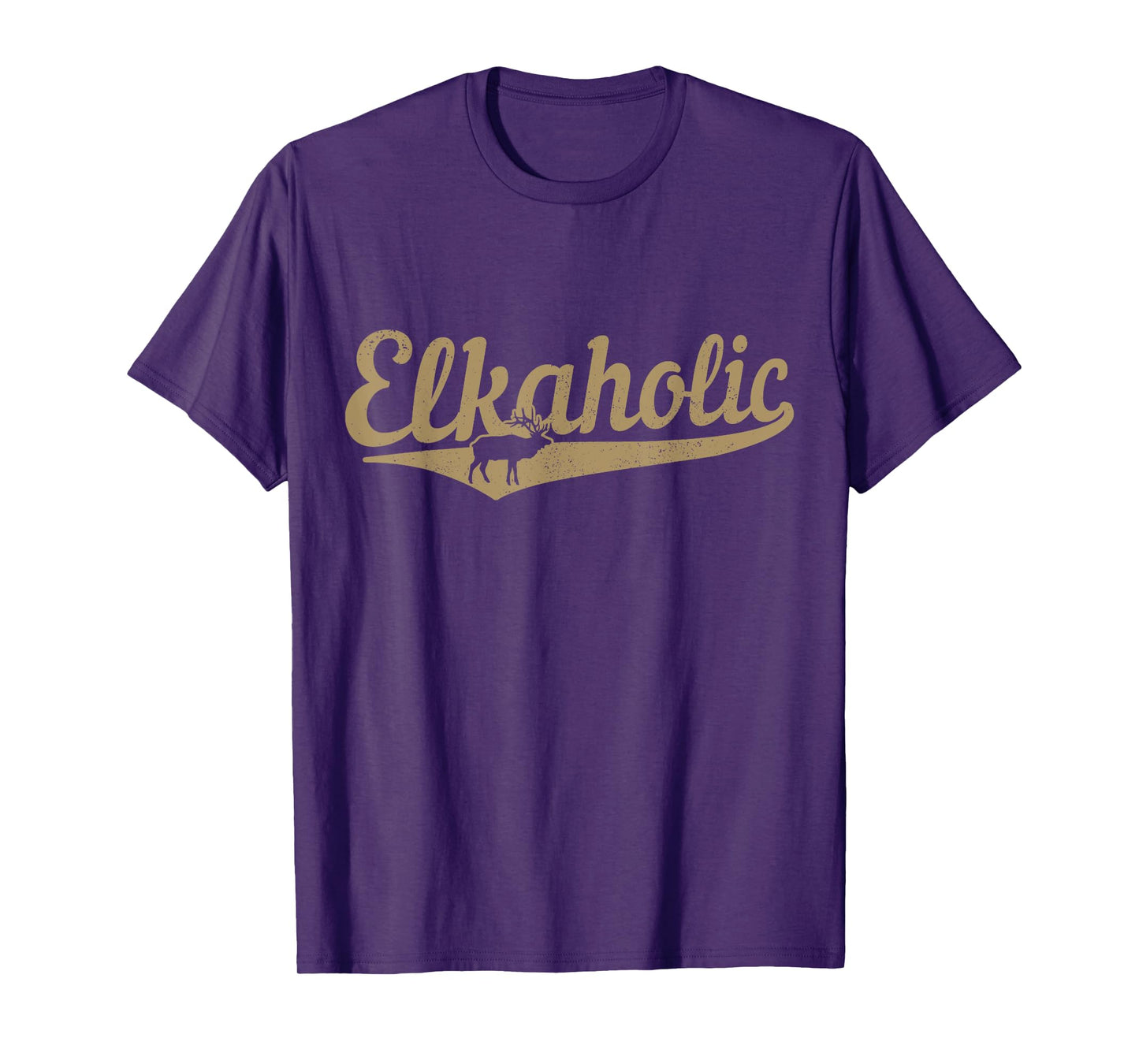 Elkaholic Elk Hunting Vintage Funny Moose Hunter T-Shirt