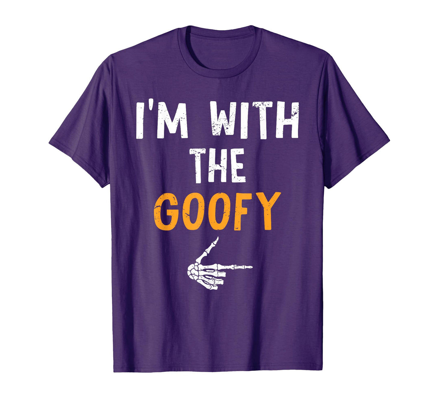 I'm with The Goofy Costume Halloween Matching Couple T-Shirt