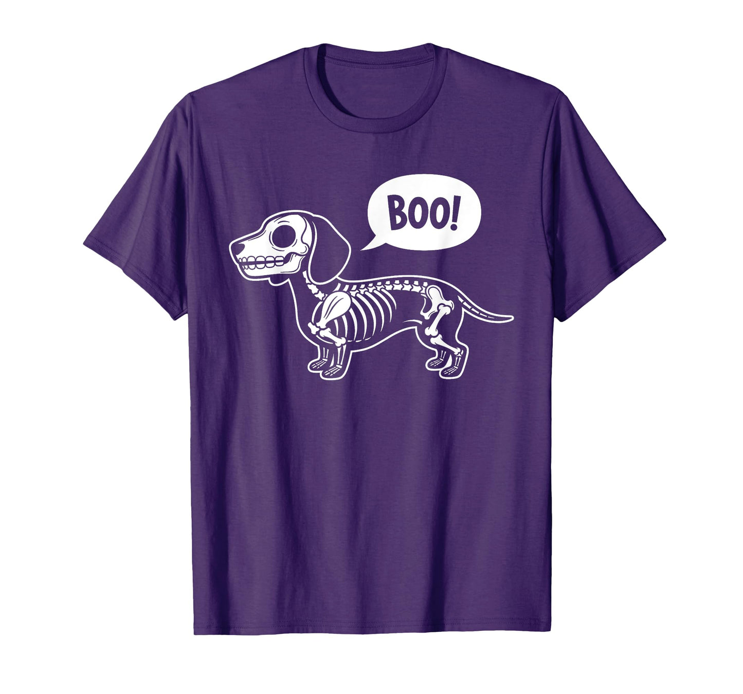 Cute Dachshund Doxie Skeleton Boo Wiener Dog Halloween T-Shirt