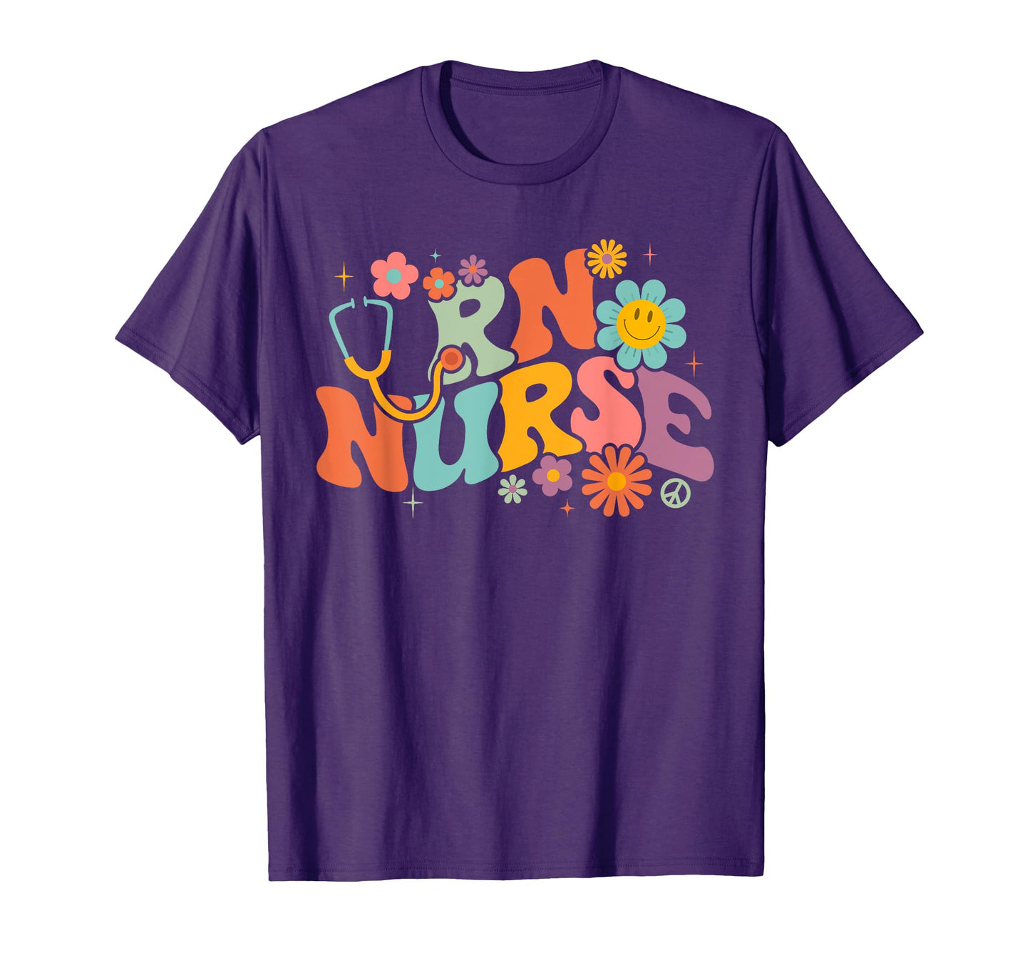 Groovy Registered Nurse Nursing School RN Nurses Week Women T-Shirt