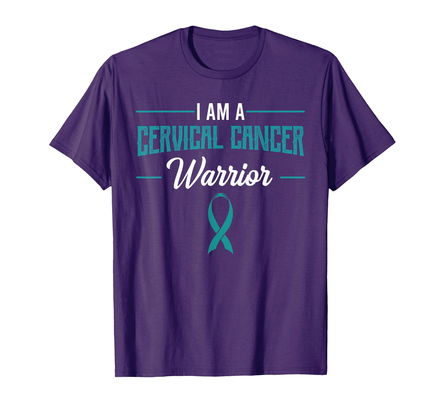Cervical Cancer Warrior Teal White Squamous Cell Carcinomas T-Shirt