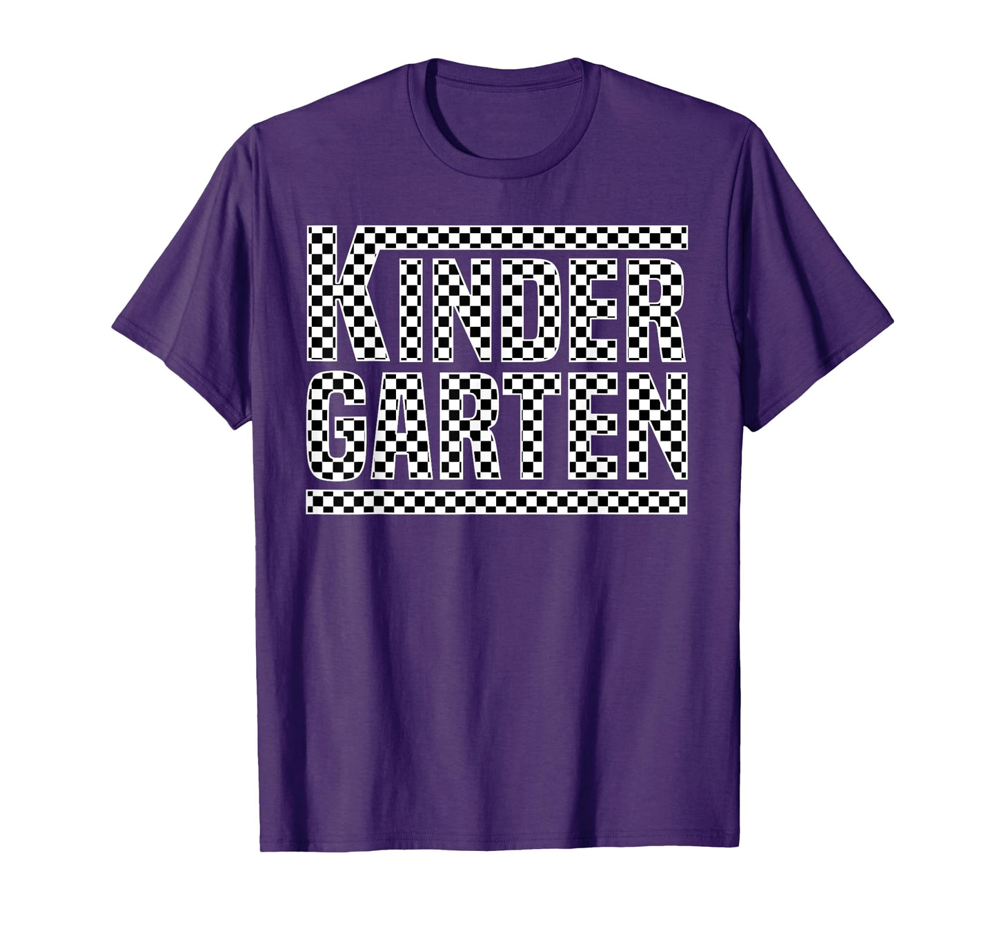 Checkered Kindergarten Back to School Boy Girls Kids Teacher T-Shirt