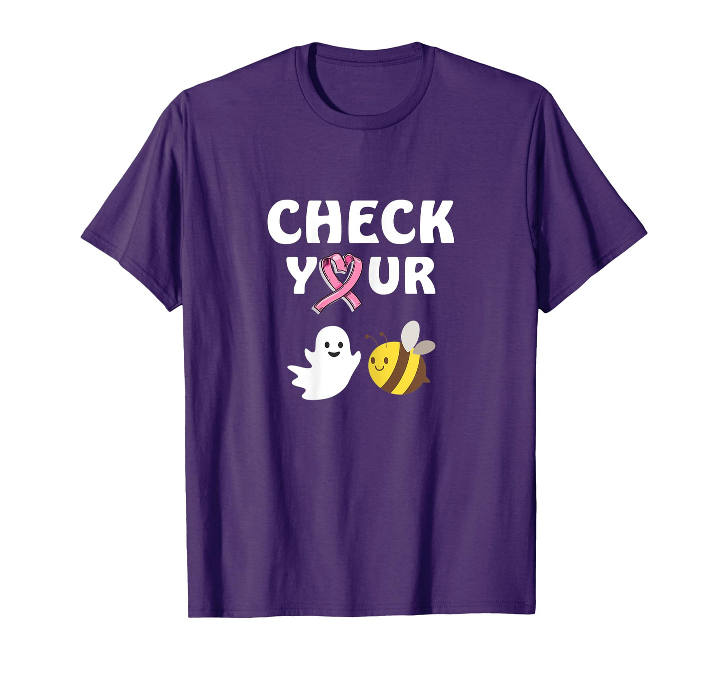 Womens Halloween Check Your Boo Bees T-Shirt