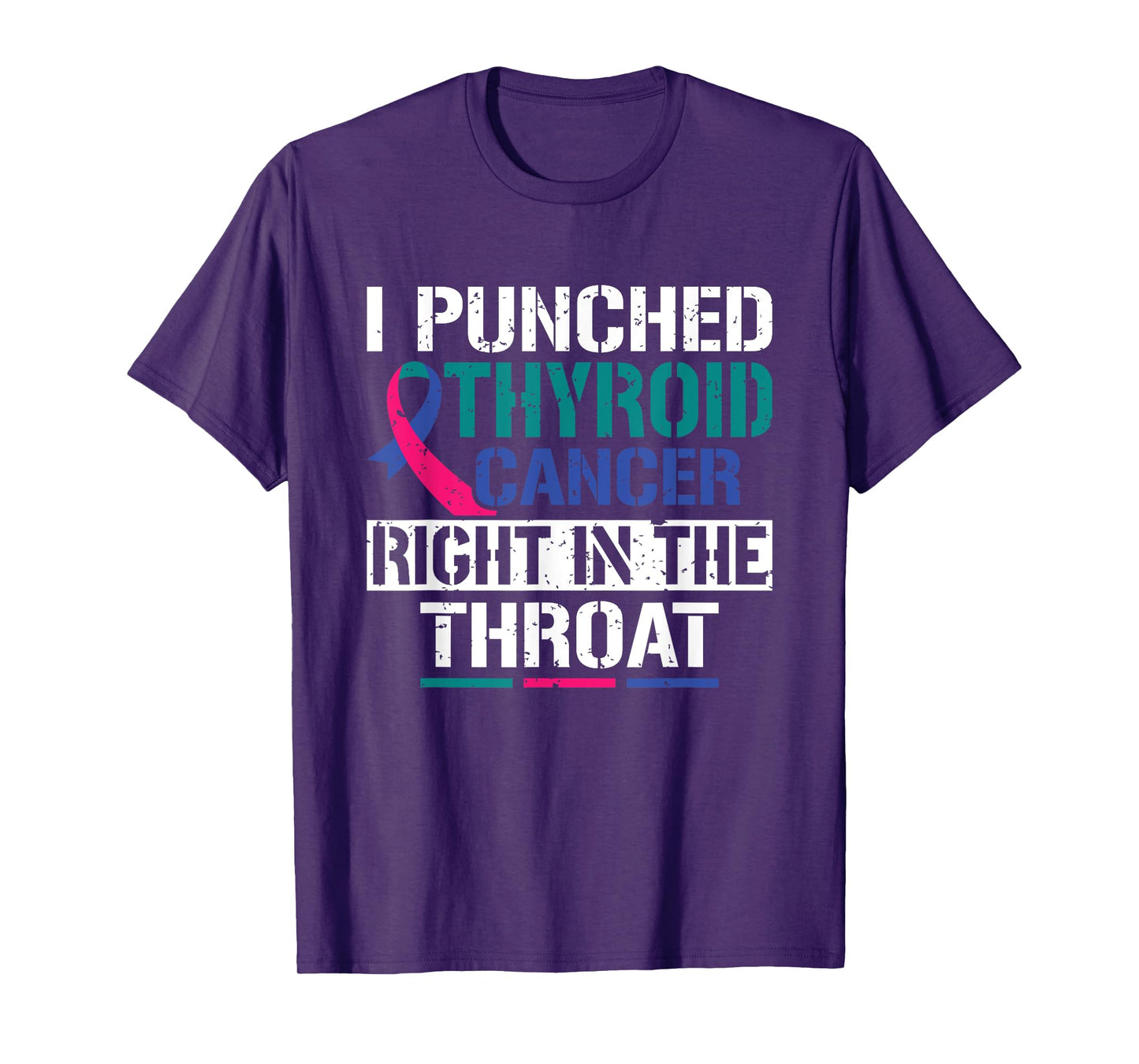 I Punched Thyroid Cancer Right In The Throat Warrior T-Shirt