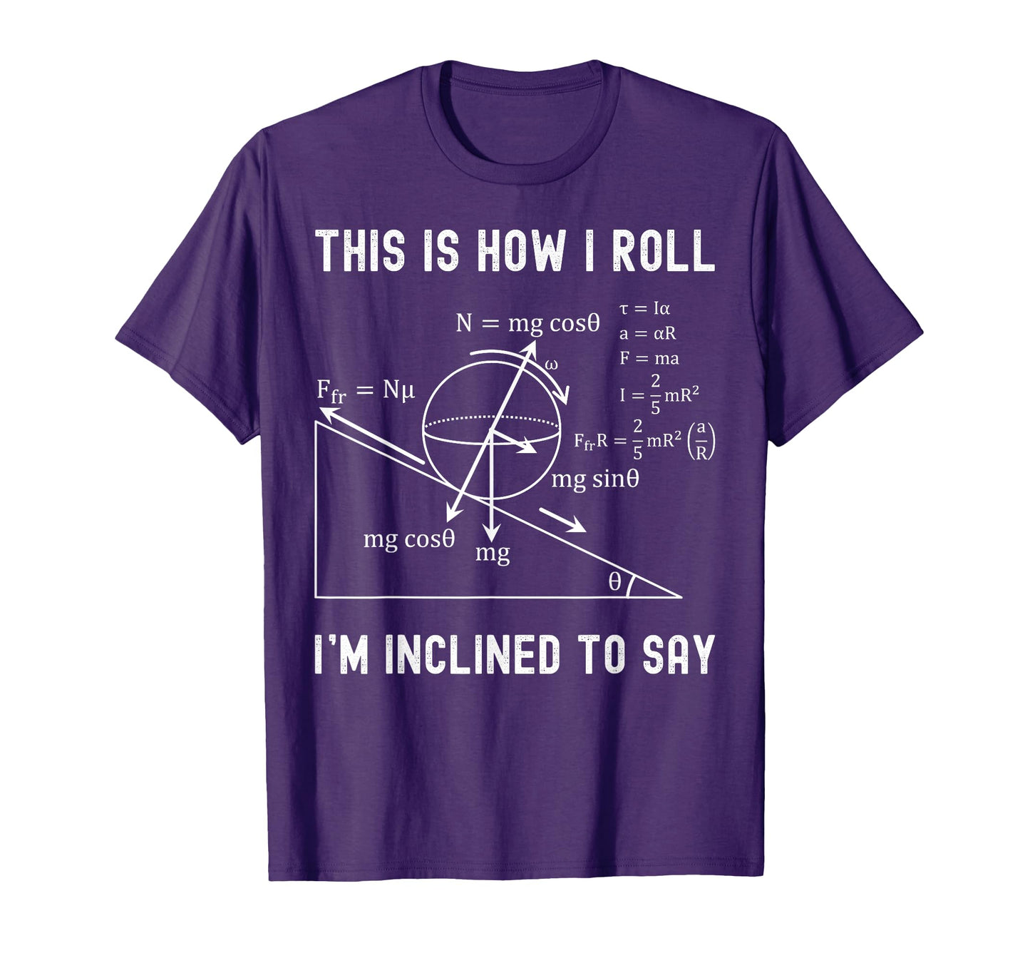 Nerdy This is How I Roll I'm Inclined to Say Physics Teacher T-Shirt for Men Women Girls Kids