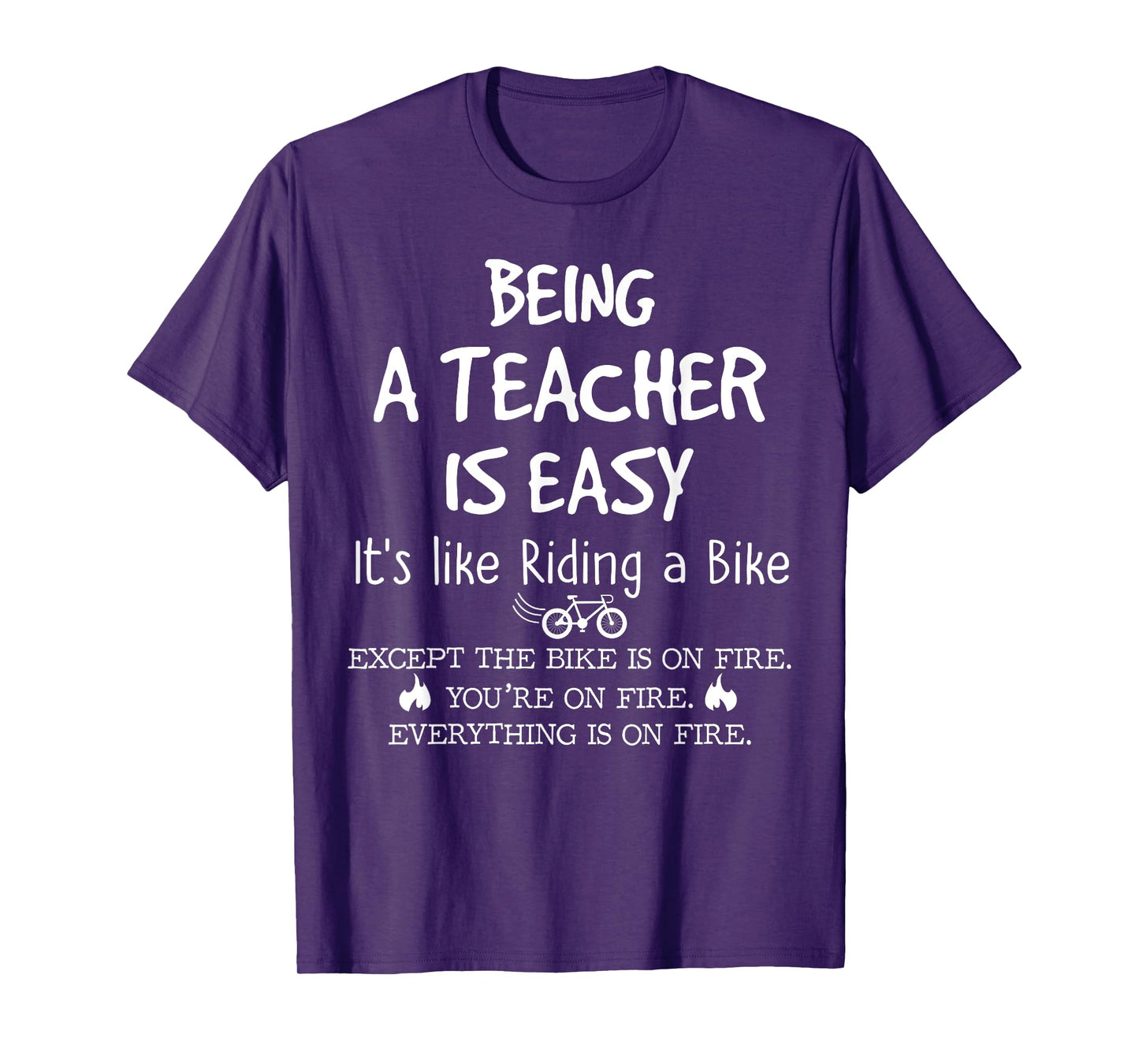 Being A Teacher Is Easy It's Like Riding A Bike Teacher Life T-Shirt for Men Women Girls Kids