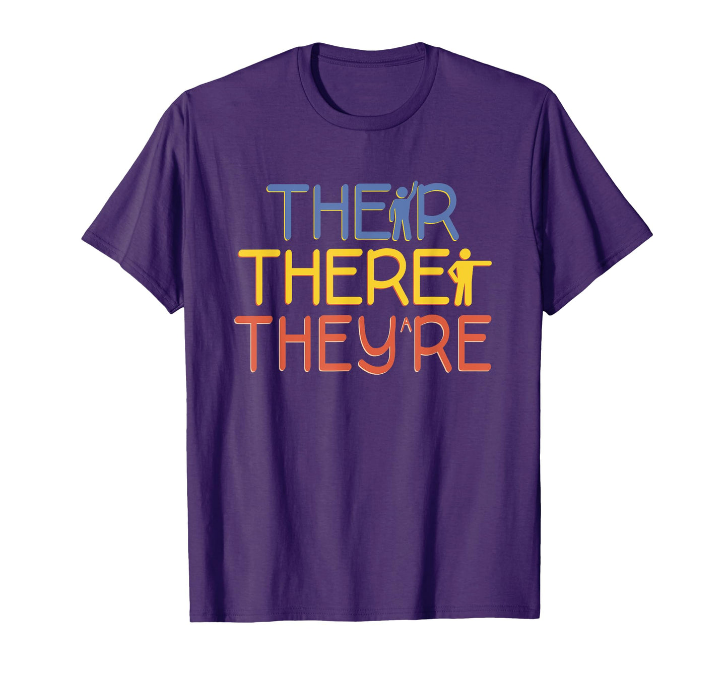 English Grammar Lesson There Their They're Teacher T-Shirt