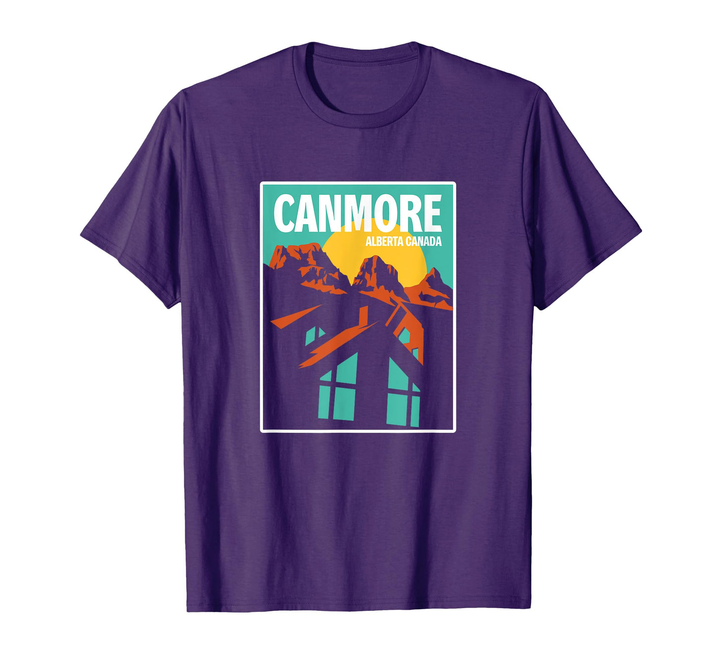 Retro Canada Alberta Canmore Three Sisters Mountains Gift T-Shirt