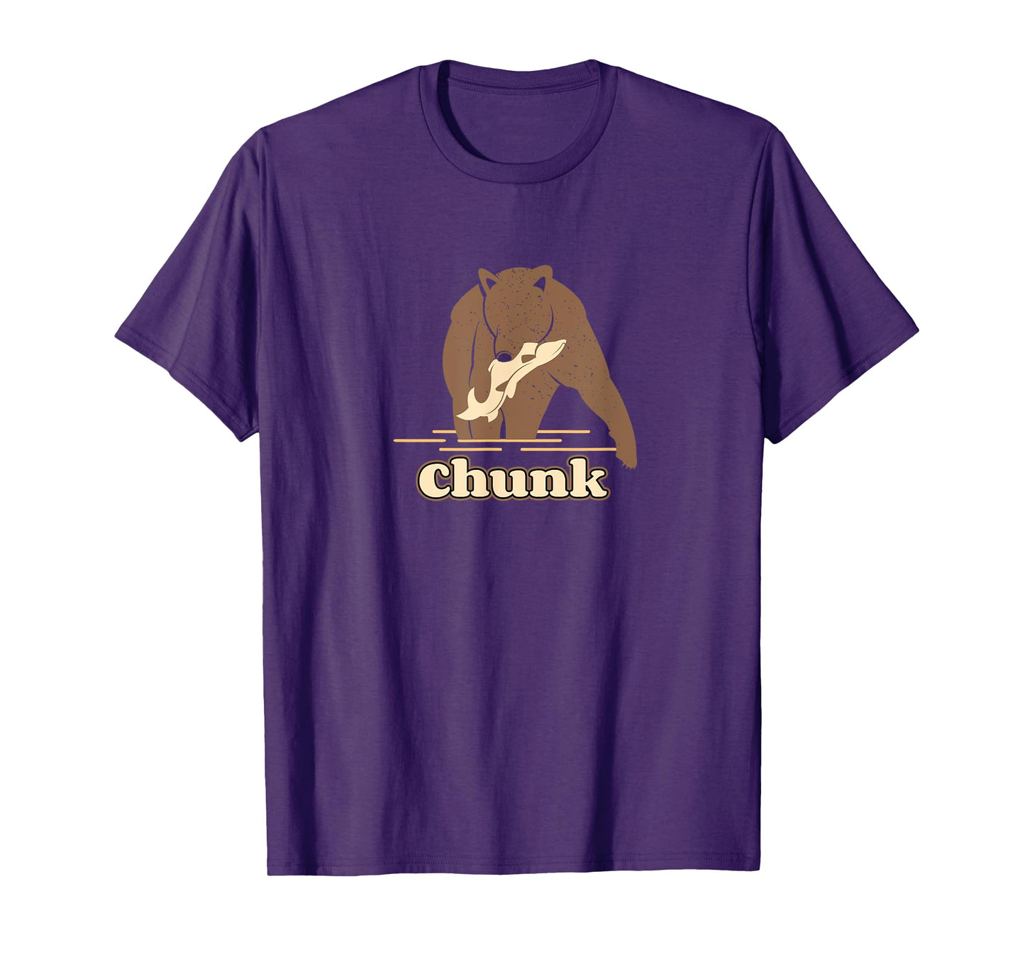Chunk Fishing Bear fat brown grizzly fan beartober week 2023 T-Shirt