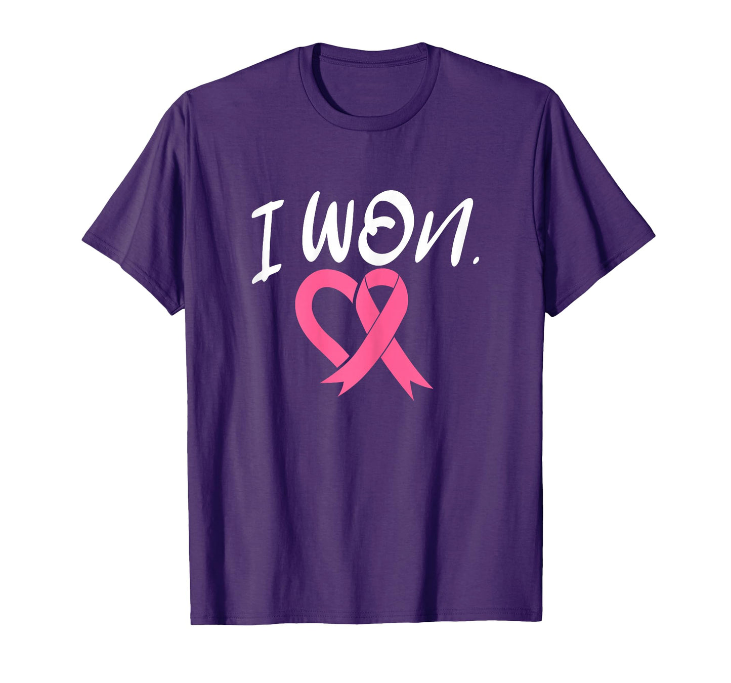 I Won Breast Cancer Awareness Support Pink Ribbon Survivor T-Shirt