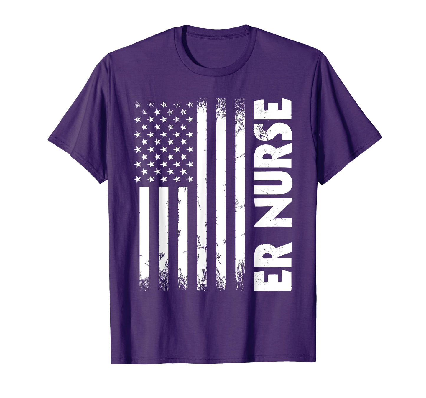 Patriotic Registered ER Nurse USA Flag Nursing RN Healthcare T-Shirt