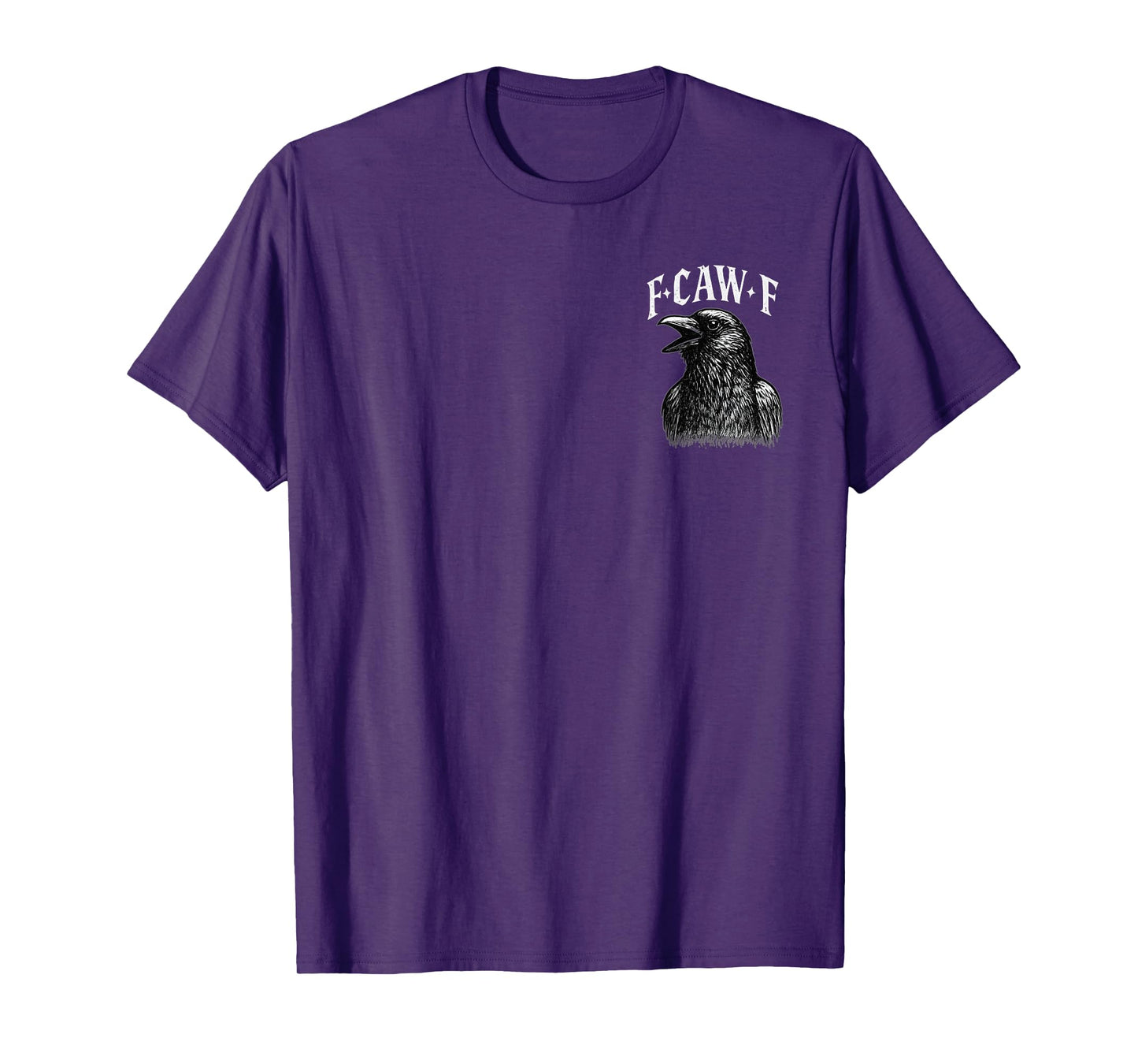 F-CAW-F Black Crow Gothic Funny Raven Expression T-Shirt